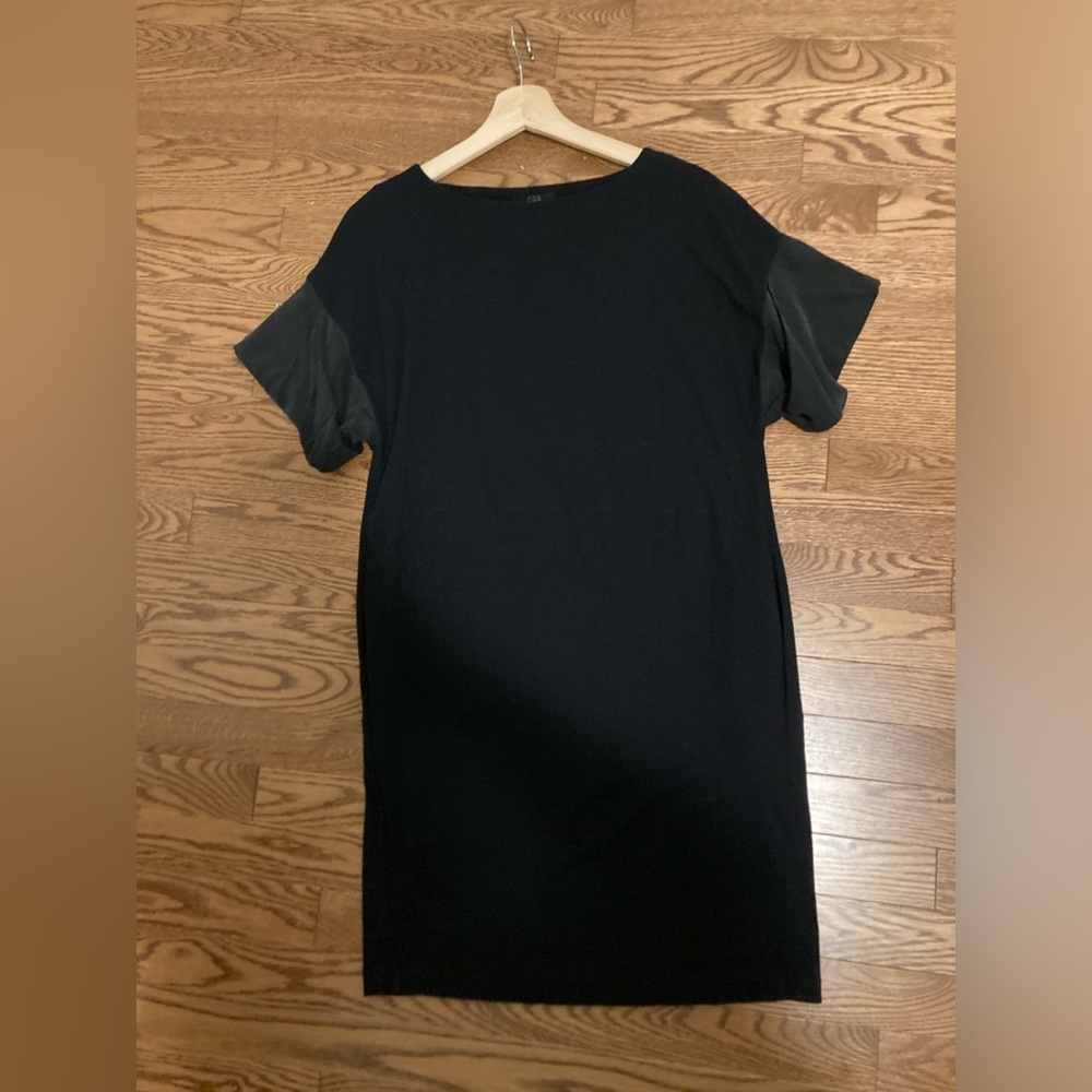 COS black dress, silk sleeves, size XS